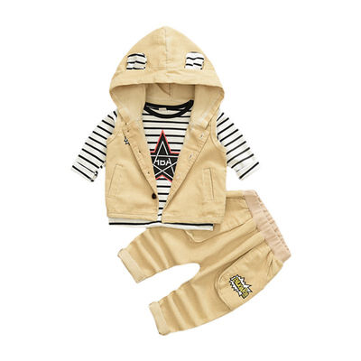 Children Suit 3pcs Baby Boy Cotton Stripe Long Sleeve T-shirt Vest Coat Trousers Suit Set Autumn Casual Boys New
Children Suit 3pcs Baby Boy Cotton Stripe Long Sleeve T-shirt Vest Coat Trousers Suit Set Autumn Casual Boys New