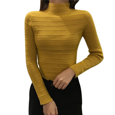 Autumn Half High Neck Womens Sweater Female Long Sleeve Jumper Tops Slim Knit Pullover
Autumn Half High Neck Womens Sweater Female Long Sleeve Jumper Tops Slim Knit Pullover