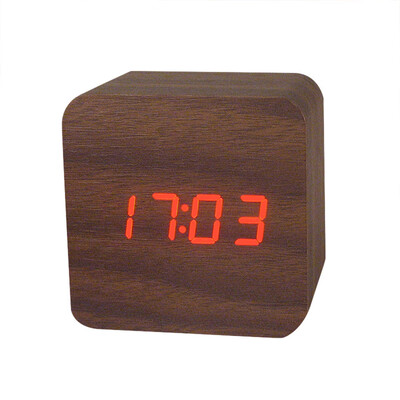Gobestart Creative Temperature Display Sounds Control Electronic LED Alarm Clock