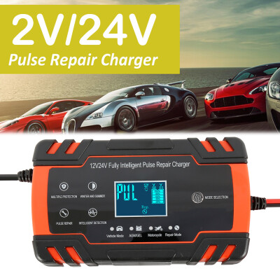 12V 24V Car Battery Charger Maintainer Delivers 3 Stage Charging with LCD Screen Suitable for More Types of Batteries
12V 24V Car Battery Charger Maintainer Delivers 3 Stage Charging with LCD Screen Suitable for More Types of Batteries