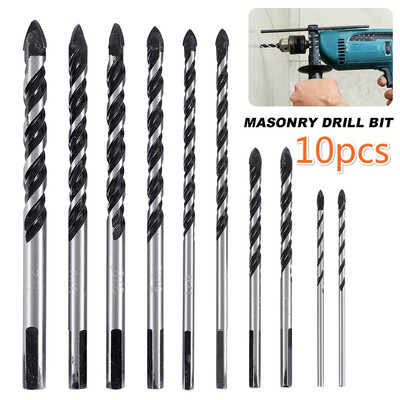 10pcs Multifunctional ceramic wall black drill bit marble glass tile hole opener hand drill alloy drill bit set
10pcs Multifunctional ceramic wall black drill bit marble glass tile hole opener hand drill alloy drill bit set
