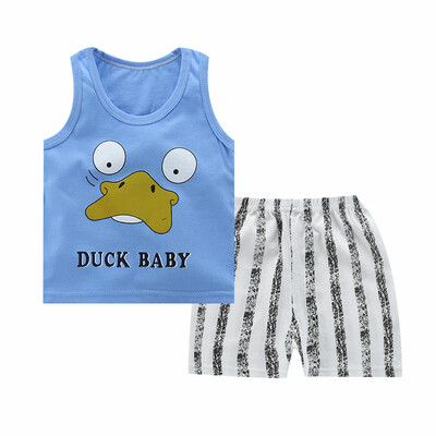 Summer Baby Boys Girls Clothes Set Sleeveless Cartoon Print Tops Vest Shorts Toddler Casual Outfits Sets
Summer Baby Boys Girls Clothes Set Sleeveless Cartoon Print Tops Vest Shorts Toddler Casual Outfits Sets