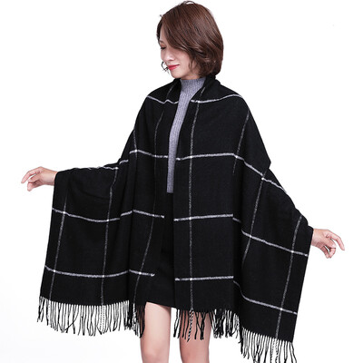Lan Shiyu W0351 autumn&winter scarf ladies wool Europe&the United States fashion plaid warm scarf thick dual-use shawl black plaid
Lan Shiyu W0351 autumn&winter scarf ladies wool Europe&the United States fashion plaid warm scarf thick dual-use shawl black plaid