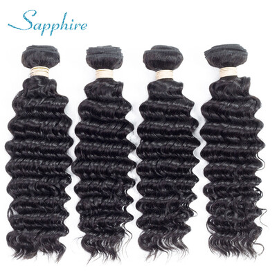 Sapphire 8A Grade Brazilian Deep Wave Hair 4 Bundle Brazilian Virgin Hair Deep Wave Remy Human Hair 100g Per Bundle Natural Black
Sapphire 8A Grade Brazilian Deep Wave Hair 4 Bundle Brazilian Virgin Hair Deep Wave Remy Human Hair 100g Per Bundle Natural Black