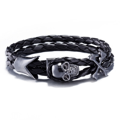 Unisex Multilayer Punk Rock Hand chain Vintage Bracelet Black Leather Charm wristband Men Women Bangle Jewelry Party Gift
Unisex Multilayer Punk Rock Hand chain Vintage Bracelet Black Leather Charm wristband Men Women Bangle Jewelry Party Gift