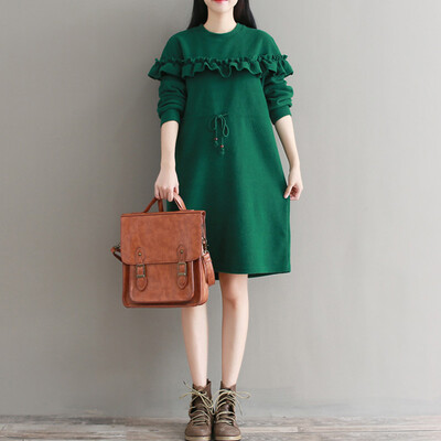 City plus CITYPLUS 2017 winter new style women women retro wild round collar wood ear long long sleeves dress CWQZ17T173 red
City plus CITYPLUS 2017 winter new style women women retro wild round collar wood ear long long sleeves dress CWQZ17T173 red