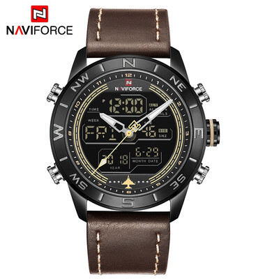 NAVIFORCE NF9144 Men Sport Watch Fashion Digital Army Military Leather Quartz Wristwatch Relogio Masculino with Gift Box
NAVIFORCE NF9144 Men Sport Watch Fashion Digital Army Military Leather Quartz Wristwatch Relogio Masculino with Gift Box