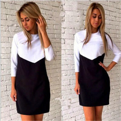 Winter New Style Casual Dress Contrast Colour Skirt Dress Women Elegant Women Office Lady
Winter New Style Casual Dress Contrast Colour Skirt Dress Women Elegant Women Office Lady
