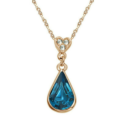 Yoursfs® 18K Rose Gold Plated Simulated Sapphire Pendant Statement Necklace Use Austrian Crystal Fashion Gemstone Necklace
Yoursfs® 18K Rose Gold Plated Simulated Sapphire Pendant Statement Necklace Use Austrian Crystal Fashion Gemstone Necklace
