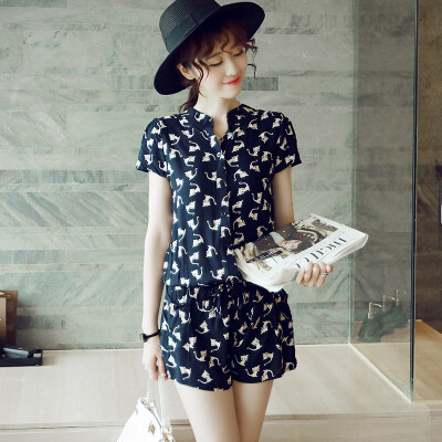 Lovaru ™Summer new han edition dress collar hubble-bubble sleeve cartoon printing waist jumpsuits
Lovaru ™Summer new han edition dress collar hubble-bubble sleeve cartoon printing waist jumpsuits