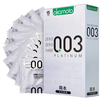 Okamoto 003 condom male ultra-thin condom platinum 15 imported Okamoto