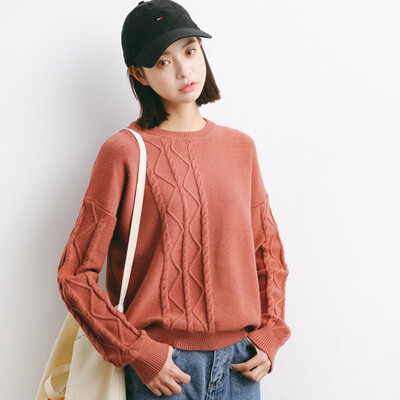 City plus CITYPLUS 2017 winter new style women's clothing wild round neck round knitting sweater long-sleeved hemp pattern sweater CWYC179552 brick red uniform
City plus CITYPLUS 2017 winter new style women's clothing wild round neck round knitting sweater long-sleeved hemp pattern sweater CWYC179552 brick red uniform