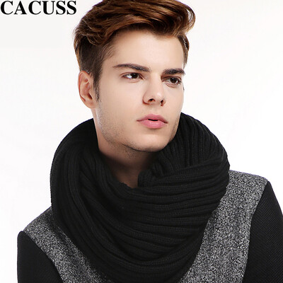 CACUSS W0029 Couple warm wool scarf Men&39s winter black One Size