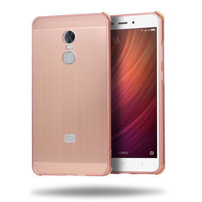Luxury Case for Xiaomi Redmi Note 4X Aluminum BumperAcrylic Panel Back Glossy Business Cover for Redmi Note 4 Global Version