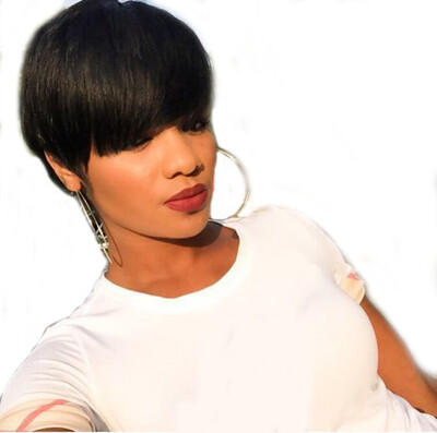 JUNSI Synthetic Hair Short Black Wig Cosplay Full Party Hair Wigs For African American Women's
JUNSI Synthetic Hair Short Black Wig Cosplay Full Party Hair Wigs For African American Women's