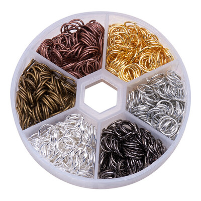 PH PANDAHALL 900 Pcs 6 Colors 8mm Iron Open Jump Rings Chainmail Link Wire 21-Gauge