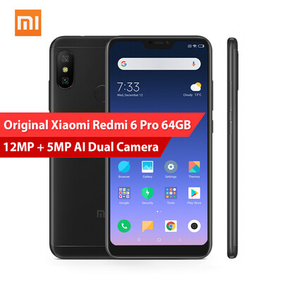 Original Xiaomi Redmi 6 Pro 4GB 64GB Google Play 584 inch 199 Full Screen Snapdragon 625 Octa Core 12MP5MP Dual Camera Cellphon
Original Xiaomi Redmi 6 Pro 4GB 64GB Google Play 584 inch 199 Full Screen Snapdragon 625 Octa Core 12MP5MP Dual Camera Cellphon