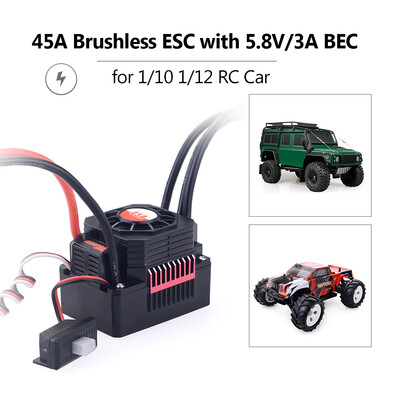 SURPASS HOBBY 45A Brushless ESC Waterproof Electric Speed Controller for 110 112 RC Truck Off-road Car
SURPASS HOBBY 45A Brushless ESC Waterproof Electric Speed Controller for 110 112 RC Truck Off-road Car
