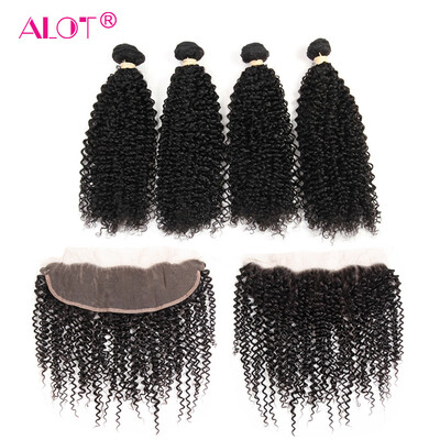Alot Brazilian Virgin Kinky Curly Hair 13x4 Ear To Ear Lace Frontal Closure with 4 Bundle Human Hair Weave Can Be Dyed 5PcsLot
Alot Brazilian Virgin Kinky Curly Hair 13x4 Ear To Ear Lace Frontal Closure with 4 Bundle Human Hair Weave Can Be Dyed 5PcsLot