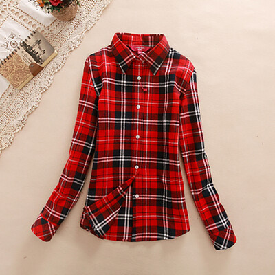Hot Sale Autumn Winter Ladies Female Casual Cotton Lapel Long-Sleeve Plaid Shirt Women Slim Outerwear Blouse Tops Clothing
Hot Sale Autumn Winter Ladies Female Casual Cotton Lapel Long-Sleeve Plaid Shirt Women Slim Outerwear Blouse Tops Clothing