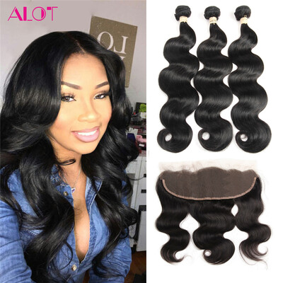 ALot Human Hair Brazilian Virgin Hair Lace Frontal Closure with 3 Bundle Hair Weave Brazilian Body Wave Natural Black
ALot Human Hair Brazilian Virgin Hair Lace Frontal Closure with 3 Bundle Hair Weave Brazilian Body Wave Natural Black