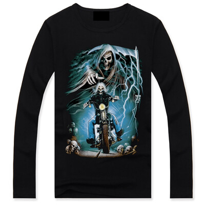 Mens Black 3D Graphics Printed Rock Skull Pattern Long Sleeve T-Shirt Top Tee Shirt M-XXXLMotor Skeleton 
Mens Black 3D Graphics Printed Rock Skull Pattern Long Sleeve T-Shirt Top Tee Shirt M-XXXLMotor Skeleton