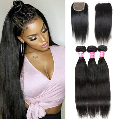 Fastyle Malaysian Straight Virgin Human Hair Wefts 3 Bundles With 1 Free Part Lace Closure Unprocessed Human Hair Weave Dyeable
Fastyle Malaysian Straight Virgin Human Hair Wefts 3 Bundles With 1 Free Part Lace Closure Unprocessed Human Hair Weave Dyeable