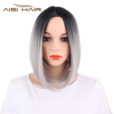 AISI HAIR 8 Color Ombre Wig Synthetic Hair Short Wigs for Black Women Bob Straight Hair
AISI HAIR 8 Color Ombre Wig Synthetic Hair Short Wigs for Black Women Bob Straight Hair