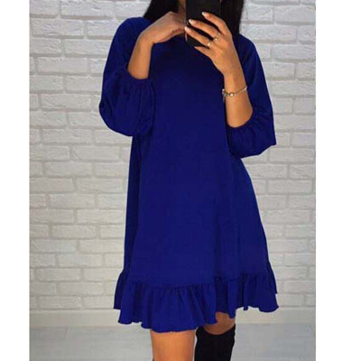 Lovaru ™ 2017 Women Dress Autumn Solid Three Quarter O-Neck Blue Girls Casual Style Women Mini Loose Dresses
Lovaru ™ 2017 Women Dress Autumn Solid Three Quarter O-Neck Blue Girls Casual Style Women Mini Loose Dresses