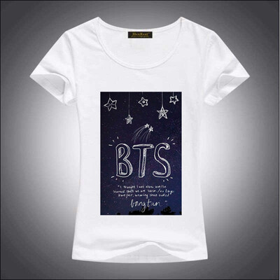 HenReat High quality silk cotton white solid color short sleeve women BTS print T-shirt
HenReat High quality silk cotton white solid color short sleeve women BTS print T-shirt