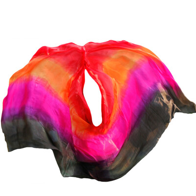 New Pure Silk Belly Dance Veils Belly Dance Scarf Silk Veils Practice Stage Performance 250 / 270*114 cm Red+Orange+Rose+Black
New Pure Silk Belly Dance Veils Belly Dance Scarf Silk Veils Practice Stage Performance 250 / 270*114 cm Red+Orange+Rose+Black