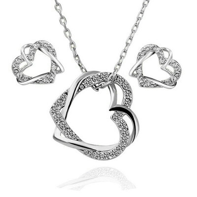 Yoursfs® 18K Rose Gold Plated Dual-Heart Necklace&Earring Sets Use Austrian Crystal Set
Yoursfs® 18K Rose Gold Plated Dual-Heart Necklace&Earring Sets Use Austrian Crystal Set
