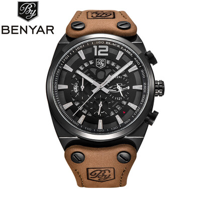 BENYAR Luxury Brand Chronograph Sport Mens Watches Fashion Military Waterproof Leather Quartz Watch Clock Men Relogio Masculino
BENYAR Luxury Brand Chronograph Sport Mens Watches Fashion Military Waterproof Leather Quartz Watch Clock Men Relogio Masculino