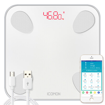 ICOMON i9u body fat scale electronic scale body weight scale fat scale 20 body data USB charging APP control Bluetooth adapter for iOS&Android measuring fat
ICOMON i9u body fat scale electronic scale body weight scale fat scale 20 body data USB charging APP control Bluetooth adapter for iOS&Android measuring fat