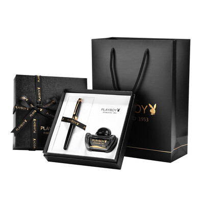 Playboy PLAYBOY Vintage Pure Black Gold Clamp Pens Ink Pen Ink Gift Set-P1008
Playboy PLAYBOY Vintage Pure Black Gold Clamp Pens Ink Pen Ink Gift Set-P1008