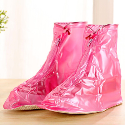 

Зеленые тростниковые творческие ботинки дождя складывают толстые ПВХ водонепроницаемые взрослые модели розовый M34-35 (снизу около 25 см)