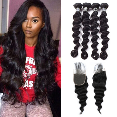 Amazing Star Loose Wave Hair Bundles with Closure Indian Virgin Hair Loose Wave with Closure Human Hair with 4x4 Crochet Closure
Amazing Star Loose Wave Hair Bundles with Closure Indian Virgin Hair Loose Wave with Closure Human Hair with 4x4 Crochet Closure