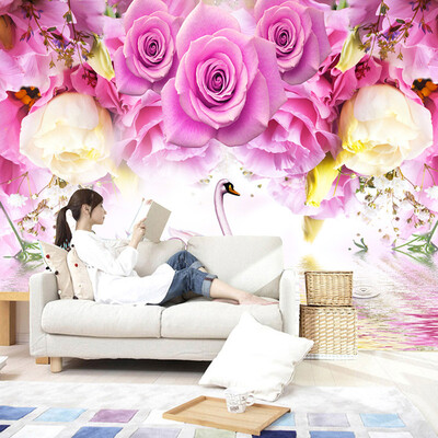 Photo Wallpaper Modern Purple Rose Swan Fashion 3D Wall Mural Living Room Bedroom Home Decor Wall Papers Papel De Parede 3D Sala
Photo Wallpaper Modern Purple Rose Swan Fashion 3D Wall Mural Living Room Bedroom Home Decor Wall Papers Papel De Parede 3D Sala