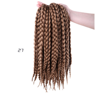 12" 18" 24" Crochet Box Braids Synthetic Hair 12 Roots Pure Colors Crochet Braiding Hair Extensions 90-100 g
12" 18" 24" Crochet Box Braids Synthetic Hair 12 Roots Pure Colors Crochet Braiding Hair Extensions 90-100 g