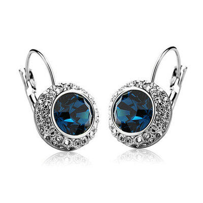 Yoursfs® 18K White Gold Plated Big Crystal Earrings Use Dark Blue Austrian Crystal Fashion Jewelry
Yoursfs® 18K White Gold Plated Big Crystal Earrings Use Dark Blue Austrian Crystal Fashion Jewelry
