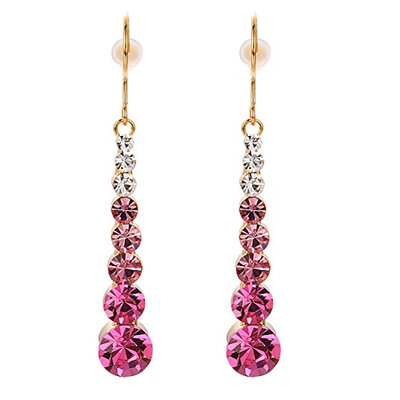 Yoursfs Crystal Earrings Hooks For Women Rose GP Pink Crystals Row String Drop Earrings
Yoursfs Crystal Earrings Hooks For Women Rose GP Pink Crystals Row String Drop Earrings