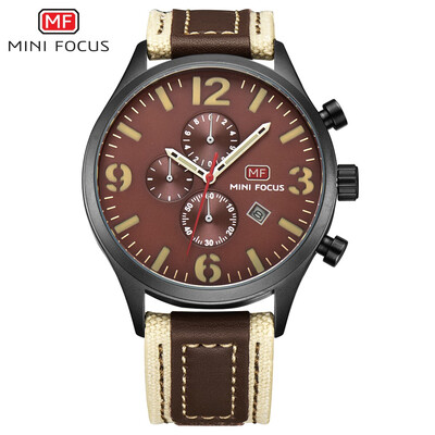 MINI FOCUS Famous Top Brand Men Quartz Watch Genuine Leather Sport Men's Wrist Watch MF0003G
MINI FOCUS Famous Top Brand Men Quartz Watch Genuine Leather Sport Men's Wrist Watch MF0003G