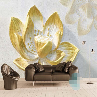Custom Photo Wall Paper 3D Stereo Relief Gold Lotus Large Murals Wallpaper Living Room Sofa Background Wall Decoration Painting
Custom Photo Wall Paper 3D Stereo Relief Gold Lotus Large Murals Wallpaper Living Room Sofa Background Wall Decoration Painting