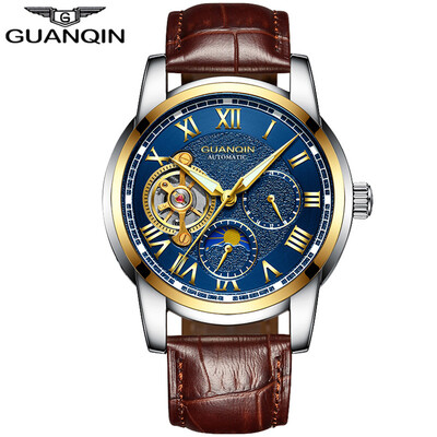 GUANQIN Men's Top Brand Business Waterproof Watch Tourbillon Automatic Mechanical Watch Men's Casual Leather Strap
GUANQIN Men's Top Brand Business Waterproof Watch Tourbillon Automatic Mechanical Watch Men's Casual Leather Strap