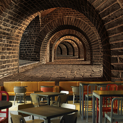 Custom 3D Mural Wallpaper Creative Extended Space Brick Wall Tunnel Bar Restaurant Personality Wall Painting Non-woven Wallpaper
Custom 3D Mural Wallpaper Creative Extended Space Brick Wall Tunnel Bar Restaurant Personality Wall Painting Non-woven Wallpaper