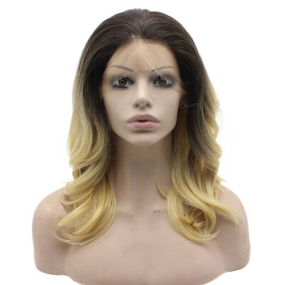 Iwona Synthetic Hair Lace Front Medium Long Wavy Ombre Blonde Wig 
Iwona Synthetic Hair Lace Front Medium Long Wavy Ombre Blonde Wig