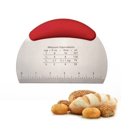 Stainless Steel Dough Scraper,Pastry Pizza Cutter Chopper, Soft Grip Multipurpose flour cutter with Measuring Scale and Conversion
Stainless Steel Dough Scraper,Pastry Pizza Cutter Chopper, Soft Grip Multipurpose flour cutter with Measuring Scale and Conversion