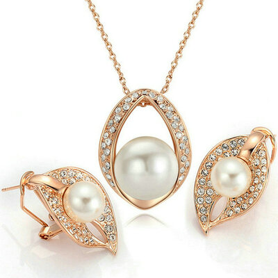 Yoursfs® 18K Rose Gold Plated Fully-jewelled Pearl Eye Necklace And Earring Bridal Sets
Yoursfs® 18K Rose Gold Plated Fully-jewelled Pearl Eye Necklace And Earring Bridal Sets