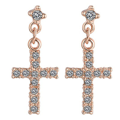 Yoursfs Cross Stud Earrings Rose GP Crucifix Clear CZ Vintage Drop Dangle Earrings Women Jewelry
Yoursfs Cross Stud Earrings Rose GP Crucifix Clear CZ Vintage Drop Dangle Earrings Women Jewelry