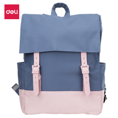 Deli deli large capacity Korean version of the school wind bag student contrast color backpack storage bag purple pink 69450
Deli deli large capacity Korean version of the school wind bag student contrast color backpack storage bag purple pink 69450